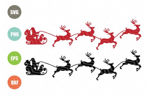 Download Santa and Reindeer SVG File Crafts